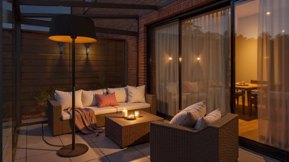 Chauffe terrasse sur pied 2100W Chauffe terrasse sur pied 2100W
