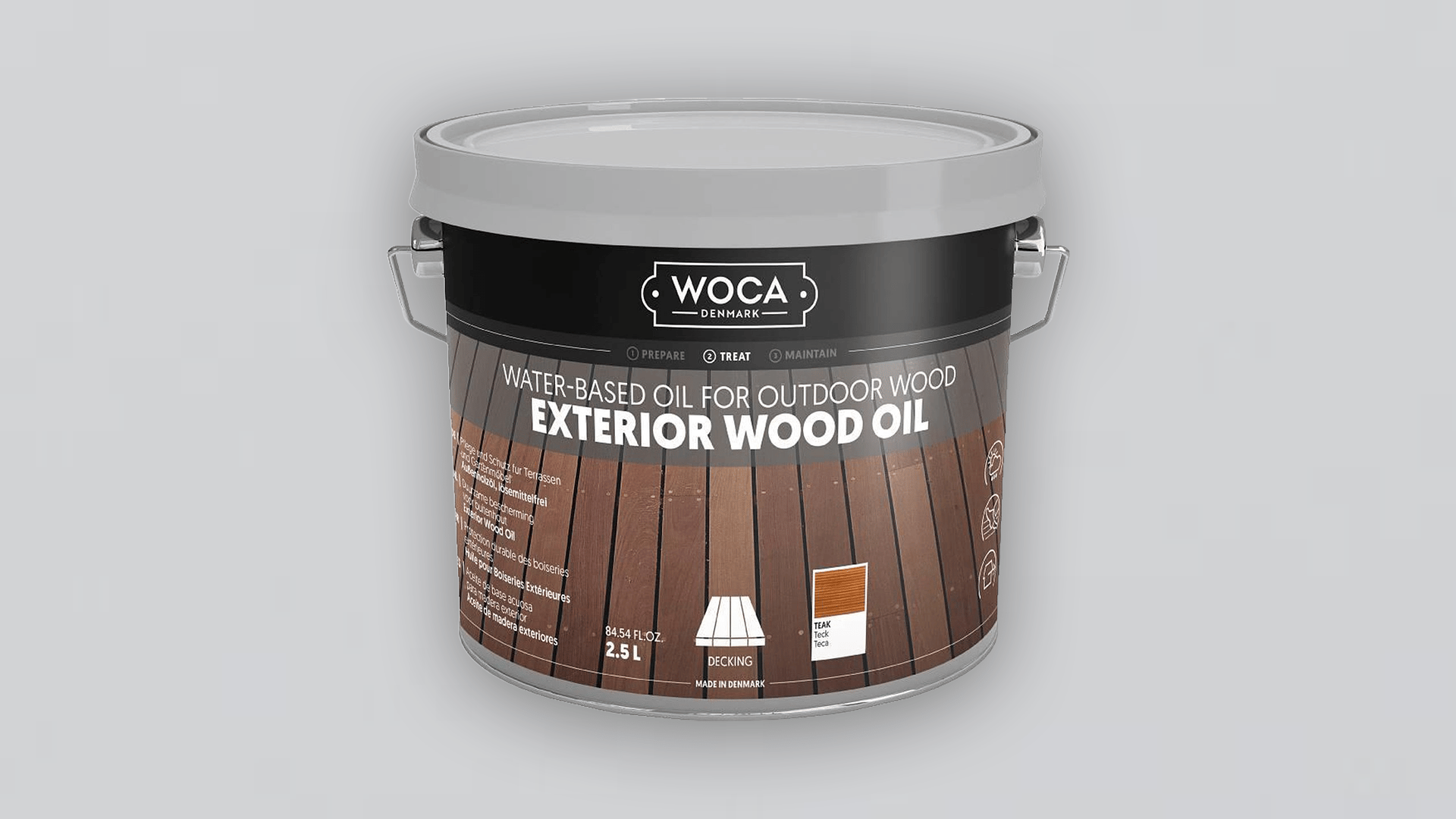 WOCA Exterior Huile Teak pour lames de terrasse en bambou