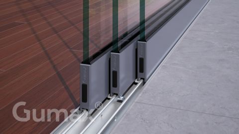 Portes coulissante à entraînement 3-rail