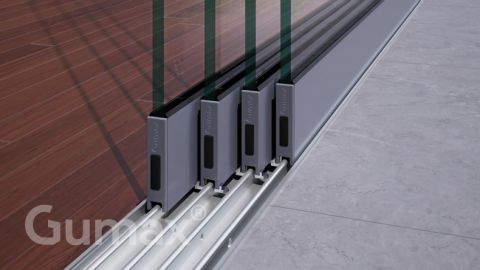 Portes coulissante à entraînement 4-rail