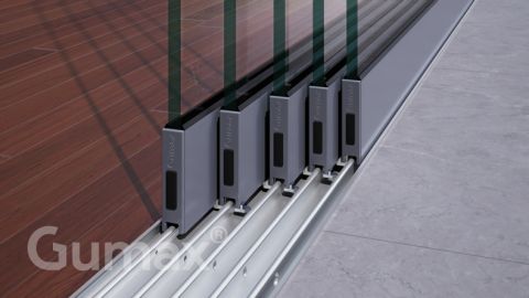 Portes coulissante à entraînement 5-rail